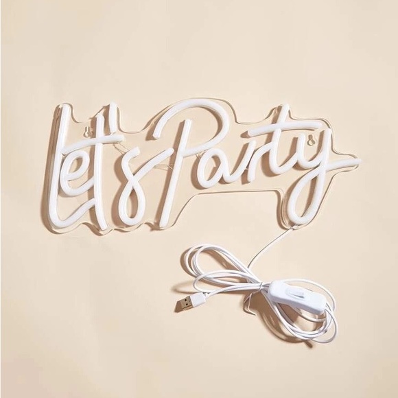 Let’s Party 1pc Slogan Shaped LED Neon Light - Picture 3 of 6